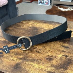 a.n.a Black Belt with Gold-Tone Buckle